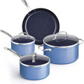 Nuwave Healthy Duralon Blue Ceramic Nonstick Coated 7pc Cookware Set, by NuWave