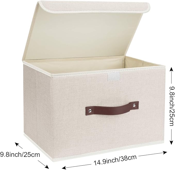 TYEERS Collapsible Storage Boxes, Washable Fabric Storage Bins - Image 2
