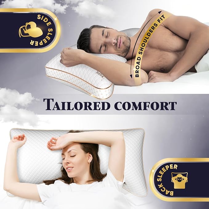 Royal Therapy King 4-Pack Memory Foam Pillow, Adjustable Shredded Odor-Free - Image 6