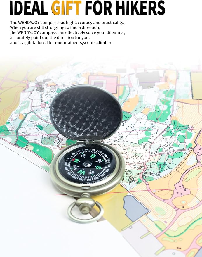 Black Pocket Waterproof Compass Toy Camping Survival Compasses Glow in The Dark - Image 5