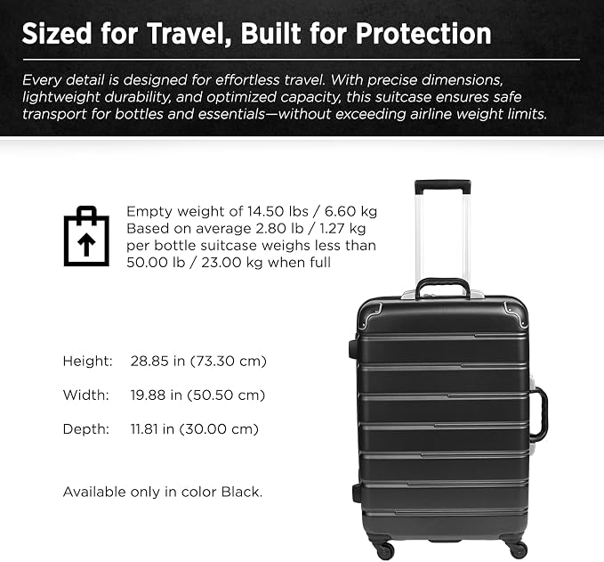FlyWithWine® by VinGardeValise 12 Bottle Hard Shell Wine Suitcase - Image 5