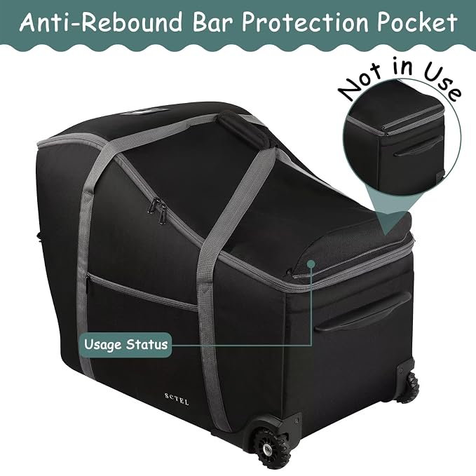 Infant Car Seat Travel Bag Fit Doona Car Seat Stroller and Base, Chicco Keyfit - Image 4