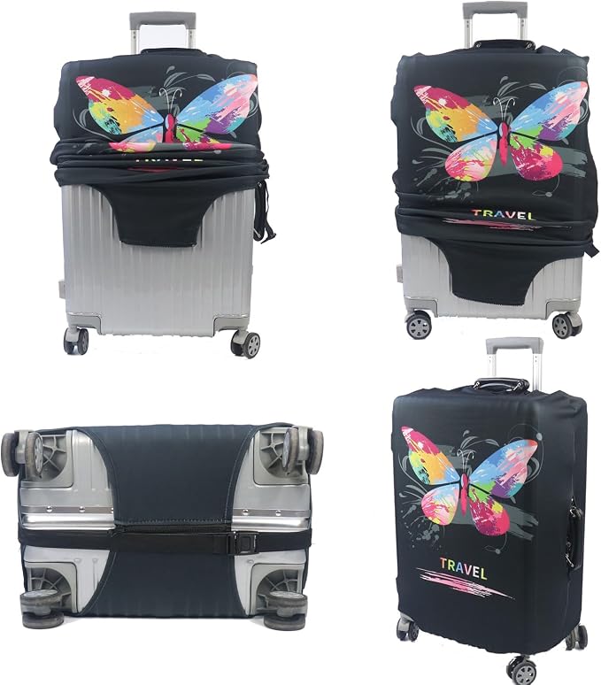 MosaiRudo Thicker Luggage Cover Elastic Suitcase Cover Protector Fits 18-32 - Image 6