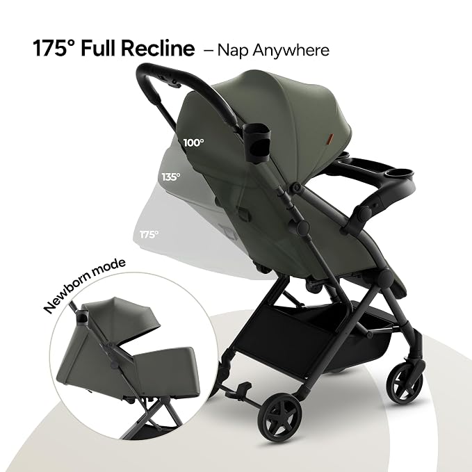 Mompush Lithe V2 Lightweight Travel Stroller, Compact Foldable Baby Stroller - Image 9