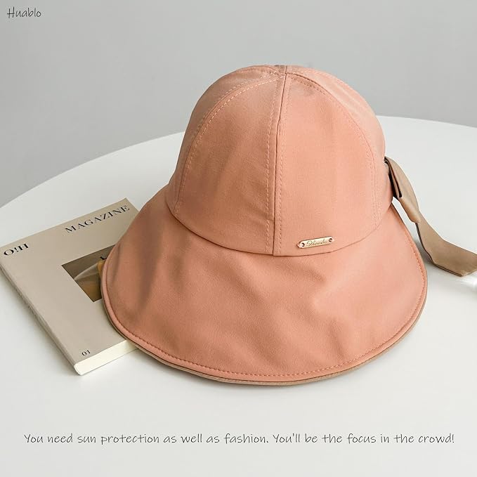 Wide Brim Hats for Woman Foldable Hats Sun Hats for Women uv Protection Bowknot - Image 9