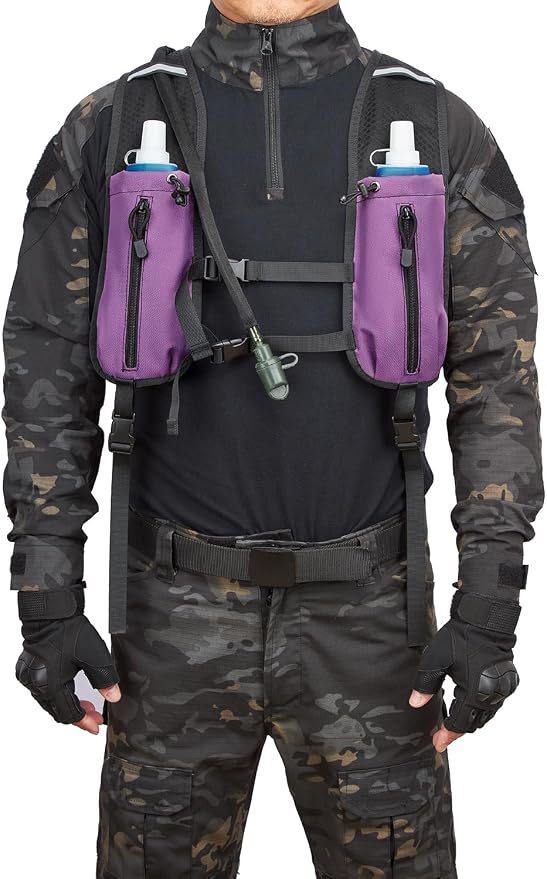 ATBP Running Hydration Vest Pack Tactical 3L Water Bladder Backpack Bag - Image 4