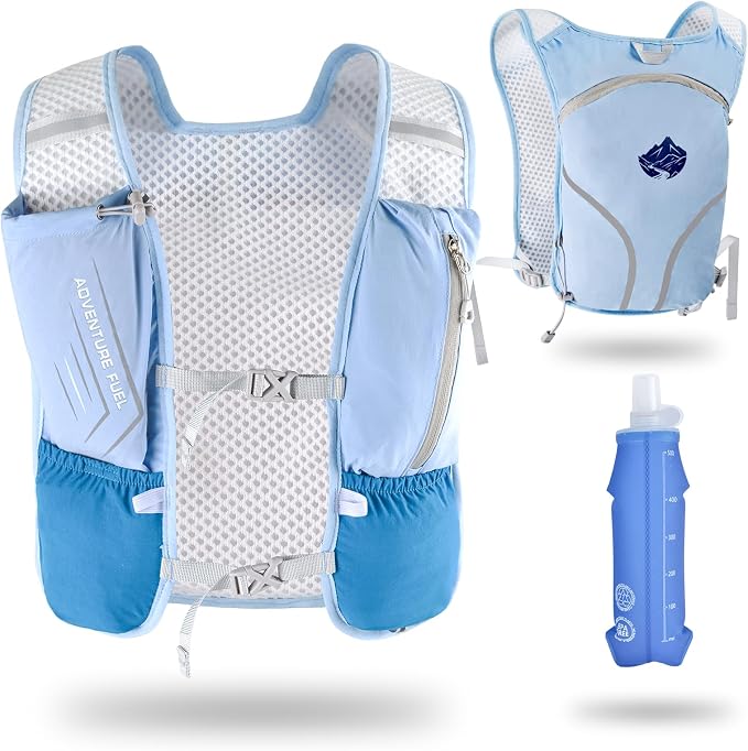 Lightweight Running Vest for Women Men, Adjustable Hydration Backpack by PuAng