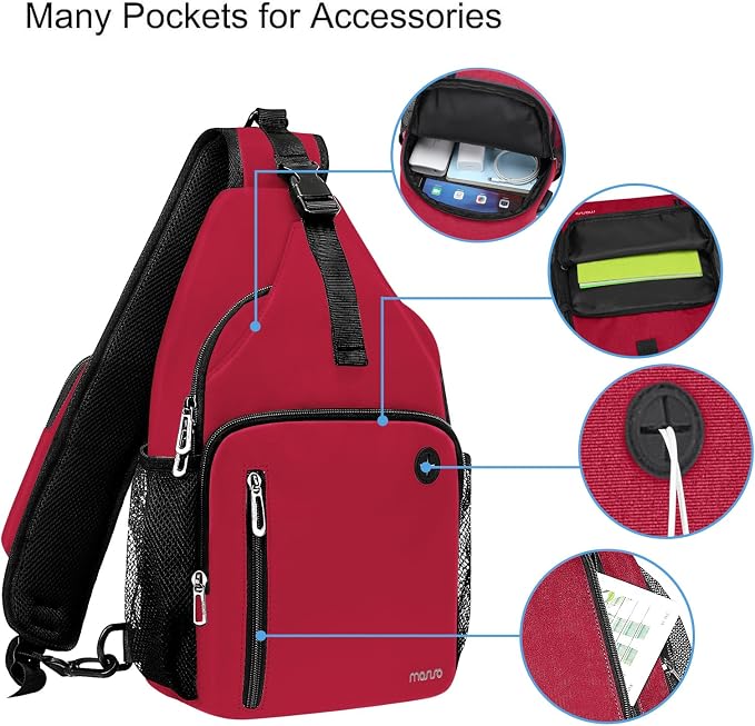 MOSISO Sling Backpack Bag, Crossbody Shoulder Bag Travel Hiking Daypack Chest - Image 3