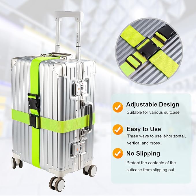 Luggage Straps for Suitcases TSA Approved, Travel Belt Suitcase Belt, Suitcase - Image 2