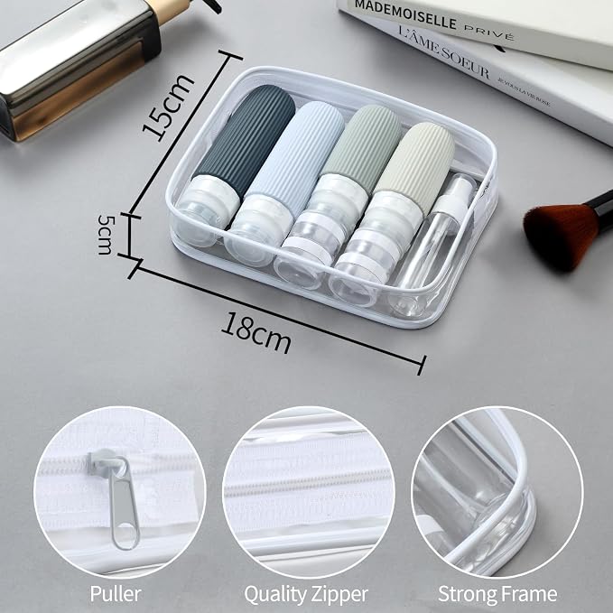 16 Pack Travel Bottles Set, TSA Approved Leak Proof Silicone Squeezable - Image 8