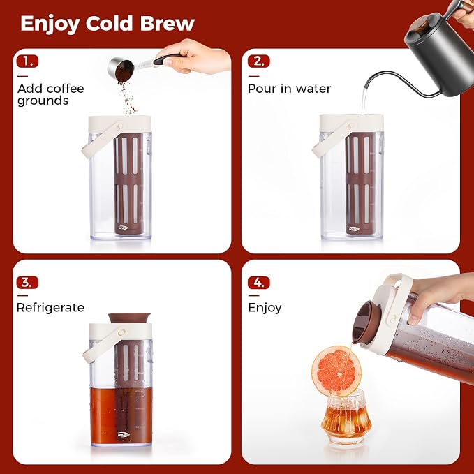 IKAPE 33.8oz Cold Brew Coffee Maker - Image 3