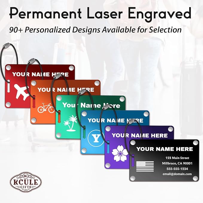Personalized Luggage Tags: Custom Metal Luggage Tags - Image 5