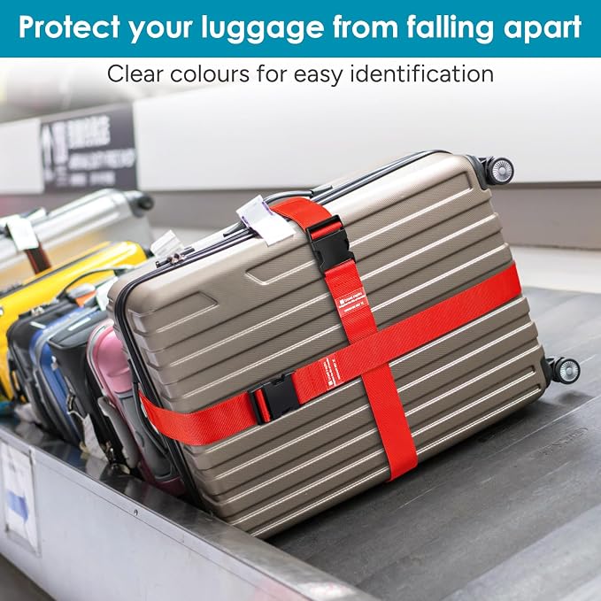 Travel Inspira Luggage Straps for Suitcases, Adjustable Suitcase Strap - Image 5