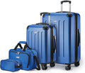 Amazon Basics 4-Piece Luggage Set, Including Two Hardside Suitcases by AmazonBasics