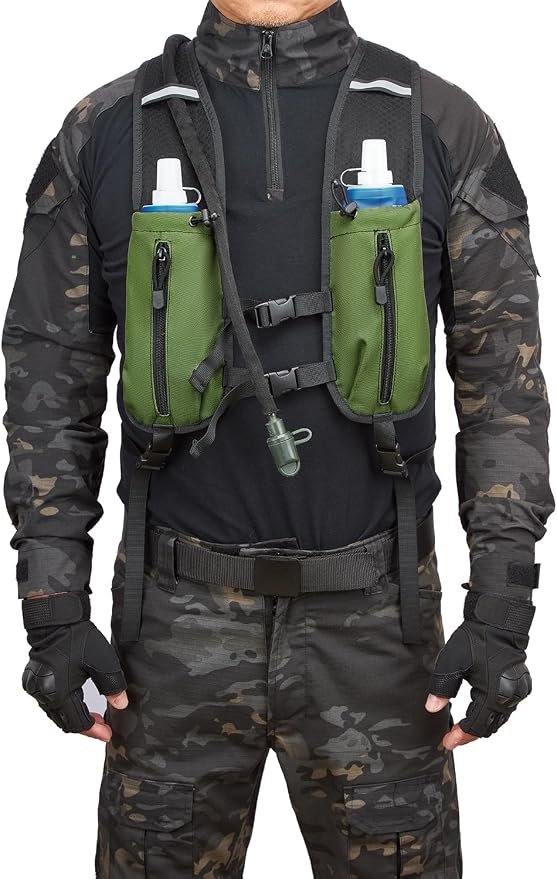 ATBP Running Hydration Vest Pack Tactical 3L Water Bladder Backpack Bag - Image 4