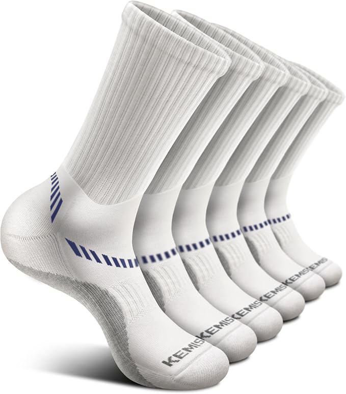 BULLIANT Compression Socks for Men 6Pairs, Athletic Crew Socks Cushioned For by BULLIANT