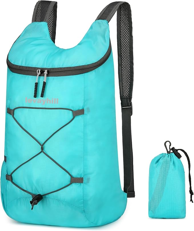 16L Hiking Daypack Lightweight Foldable Travel Backpack Water Repellent Camping by Levayhill