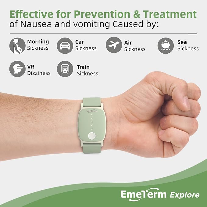 EmeTerm Explore FDA-Cleared Anti-Nausea Wristband IP67 Waterproof Morning - Image 3