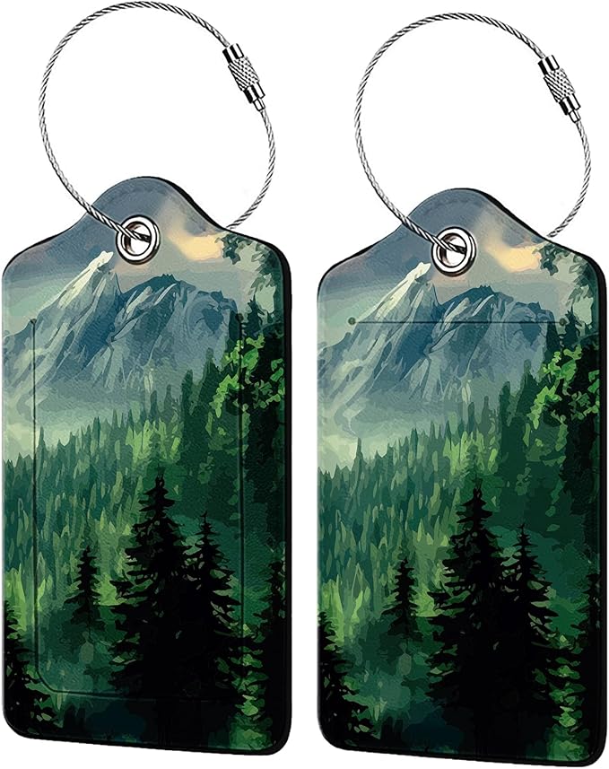 Foggy Mountains Landscape 2-Pack Luggage Tags by Unknown