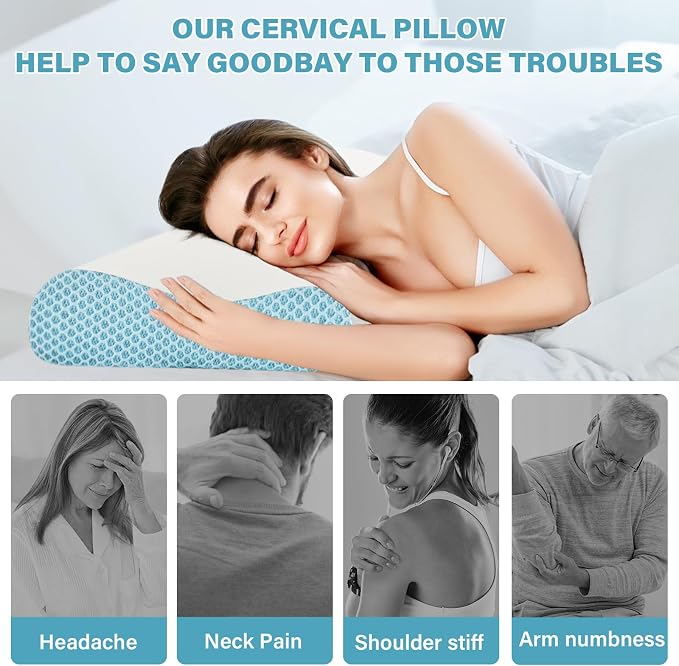 Memory Foam Cooling Bed Pillows - Image 2
