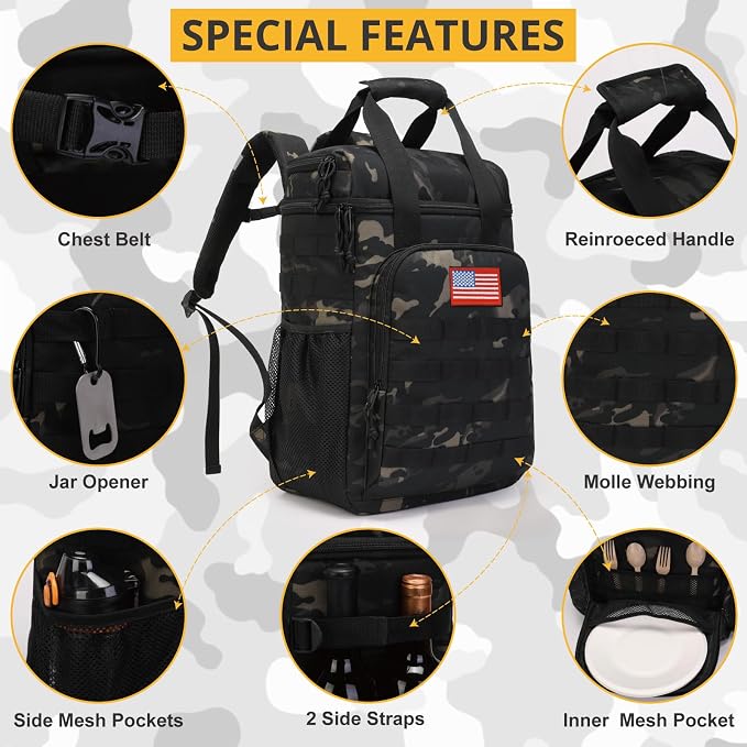 Tactical Backpack Cooler, Lunch Backpack - Image 6