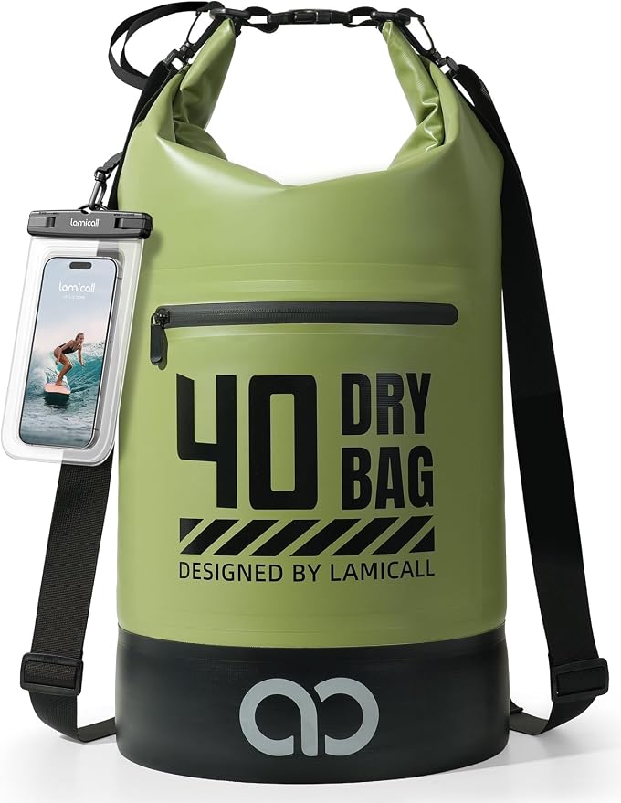Lamicall Dry Bag Waterproof Backpack - 5L/10L/20L/30L/40L Roll Top Waterproof by Lamicall