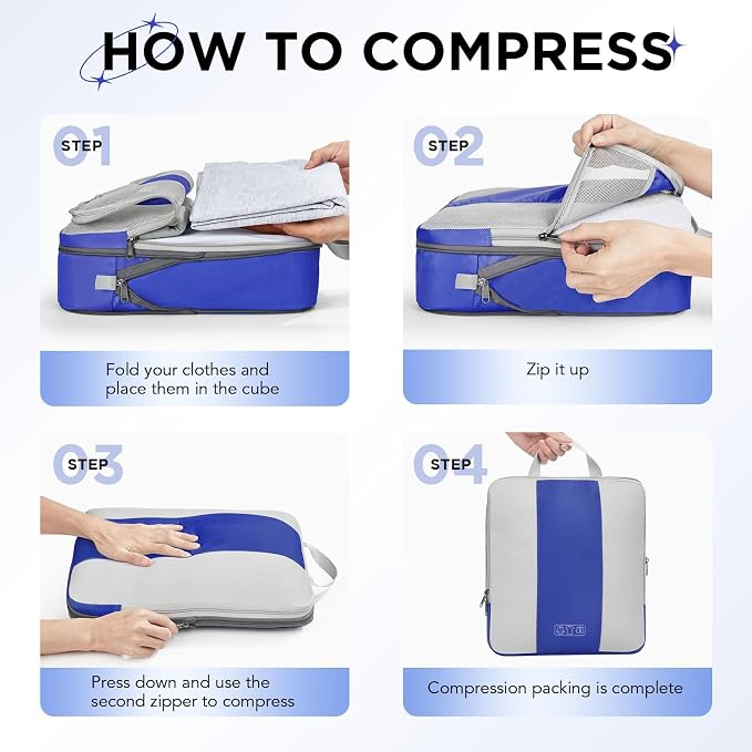 10 Set Compression Packing Cubes - Image 3