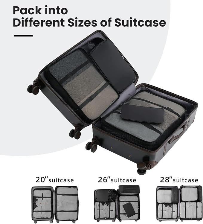 BAGAIL 6 Set/8 Set/10 Set Packing Cubes Various Sizes Packing Organizer - Image 7