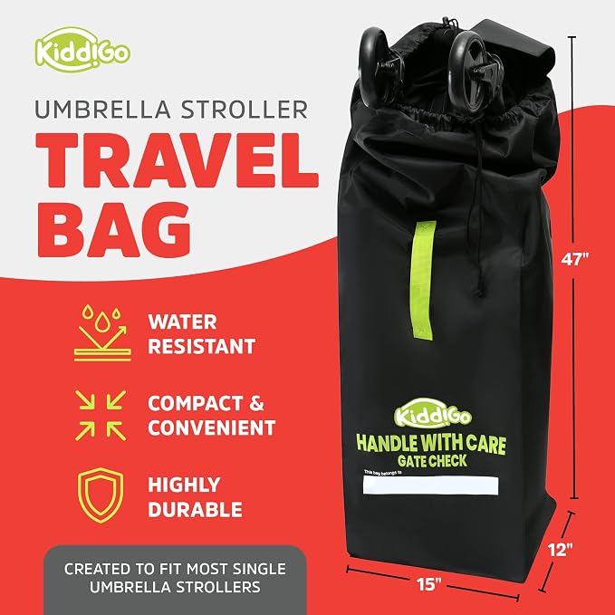 KiddiGo Umbrella Stroller Bag for Airplane Travel, Fits Most Standard Umbrella - Image 2
