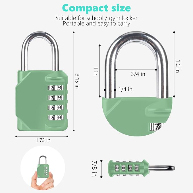 CL11KG Combination Lock, 4 Digit Outdoor Combination Padlock Set Your own - Image 2