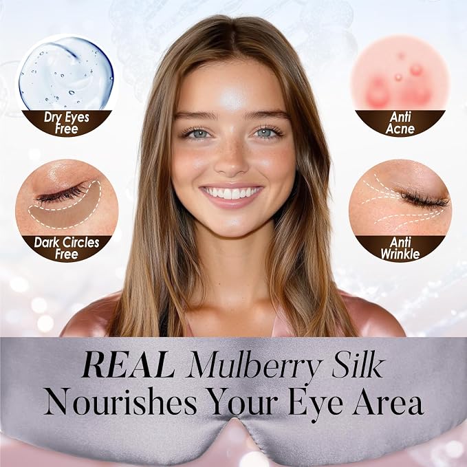 LULUSILK Reversible Mulberry Silk Sleep Mask - Image 6