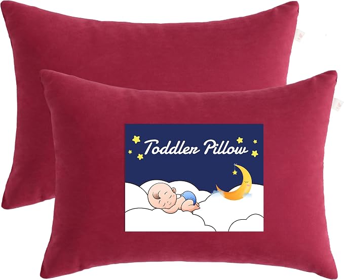 NTBAY Toddler Pillows, Down Alternative 13"x18" Pillows, Machine Washable by NTBAY