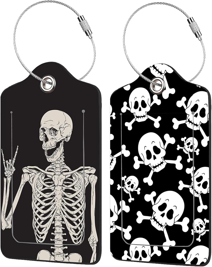 2 Pack Human Skeleton Luggage Tag by EOBKLAX