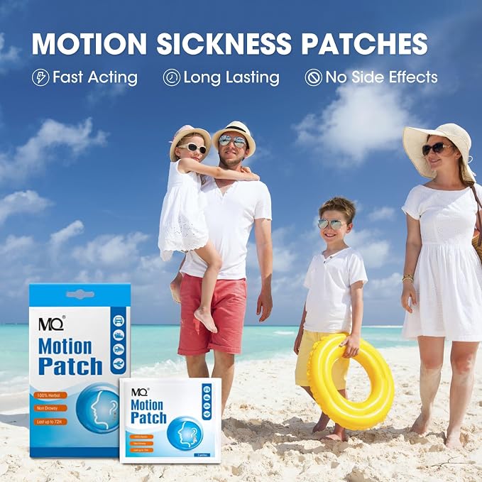 MQ Motion Sickness Patch, Non Drowsy Sea Sickness Patches Behind Ear - Image 2