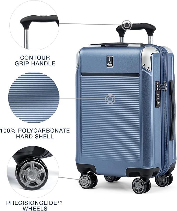Travelpro Platinum Elite Hardside Expandable Carry on Luggage, 8 Wheel Spinner - Image 3