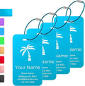 Personalized Luggage Tags, Custom Luggage Tags 4 Pack TSA Approved Double Sided by Unknown