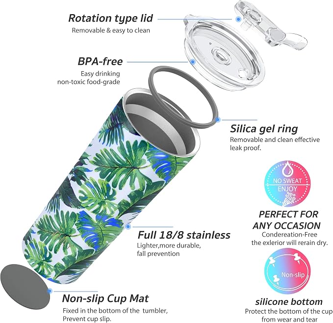 THILY Tumbler Stainless Steel Coffee Cup 26 oz Triple-Insulated Travel Mug - Image 4