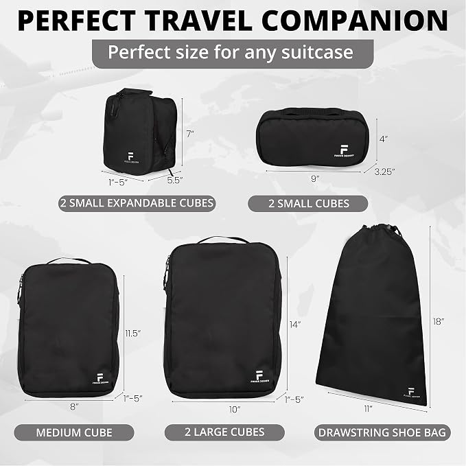 8 Piece Compression Packing Cubes Set - Image 2