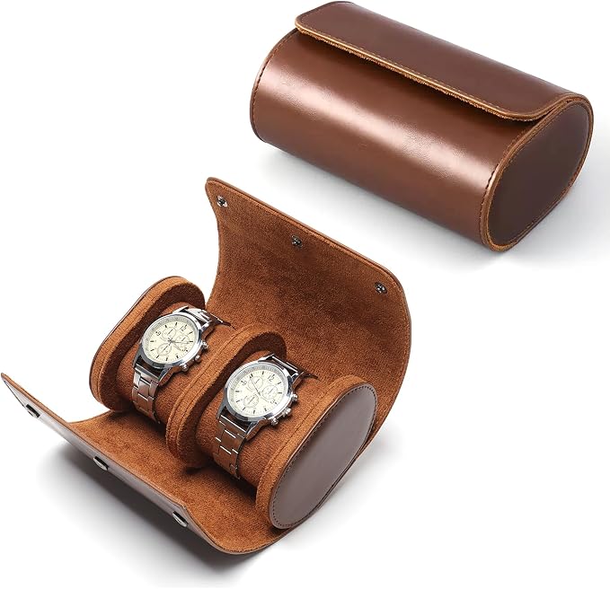 Longjet Watch Roll Travel Case for Men Portable Watches Organizer Box by LONGJETCRAFTINGTHECORELJ