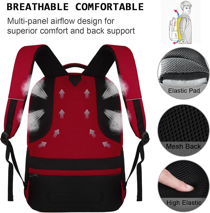 Laptop Backpack, Business Travel Anti Theft Slim Durable Laptops Backpack - Image 5