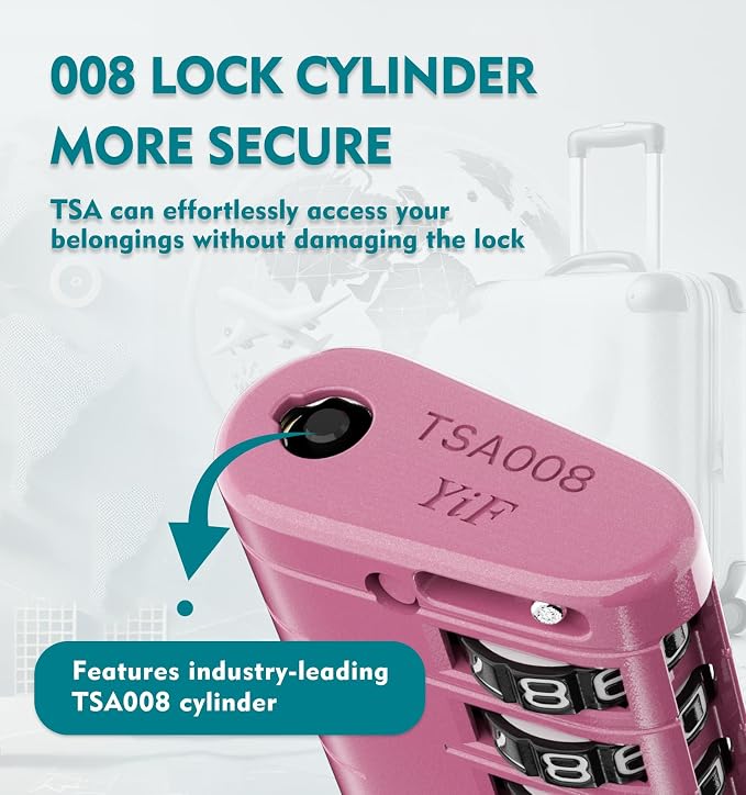 ANVIL TSA Approved Luggage Locks – High Security TSA008 Combination Travel Locks - Image 2