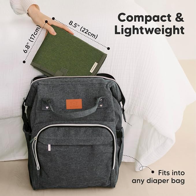 KeaBabies Portable Diaper Changing Pad, Easy Wipe Clean - Image 2