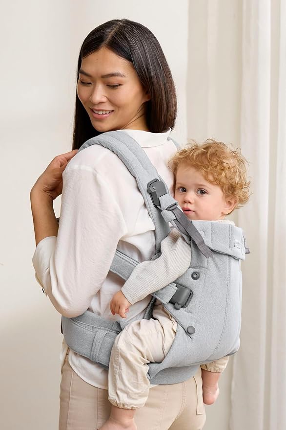 BabyBjörn Baby Carrier Harmony, Light Gray, Woven Mélange, 3-in-1 Ergonomic - Image 3