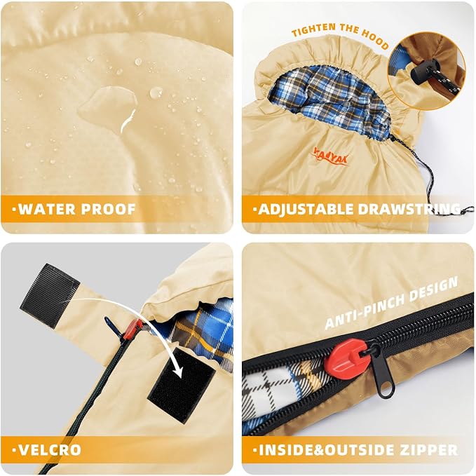 Camping Sleeping Bag, 32℉ Sleeping Bags - Image 3