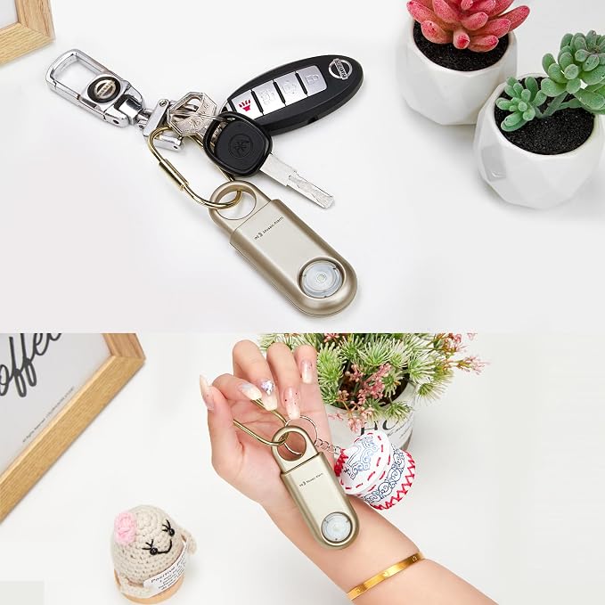 130dB Personal Safety Alarm Strobe Light. Loud Sound Keychain Siren - Image 2
