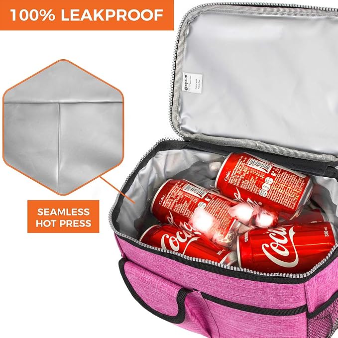 opux Lunch Bag Women Insulated, Adult Lunch Box Cooler, Lunch Box - Image 5