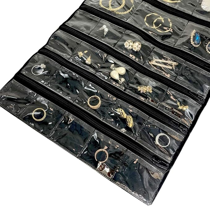 Travel Jewelry Roll Bag Portable Organizer Pouch - Image 3