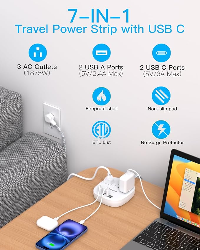 Cruise Essentials 2025, One Beat Travel Power Strip - Image 2