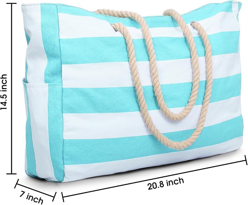 Becokan Beach Bag Large Beach Tote Bag - Image 4
