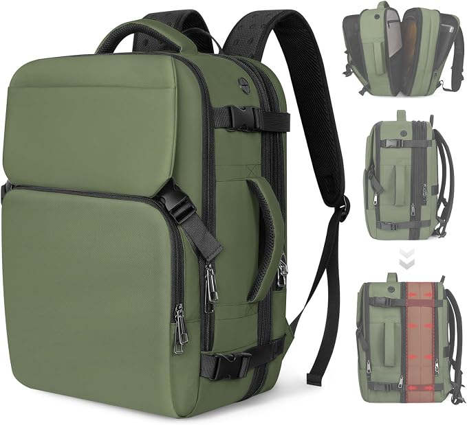 Travel Backpack Carry On Flight Approved, Lightweight Large Travel Backpack by EnhanceYourTravelExperience